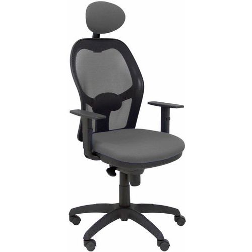 Chaise Jorquera Avec Appui-tête Noir/gris Foncé