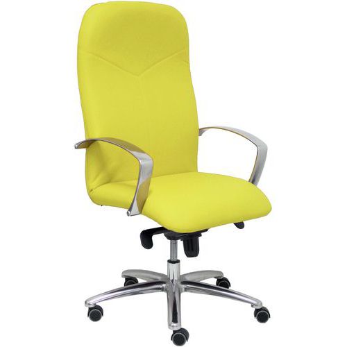 Fauteuil De Direction Caudete Similicuir - Jaune