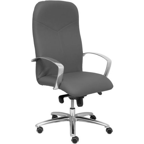 Fauteuil De Direction Caudete Similicuir - Gris Foncé