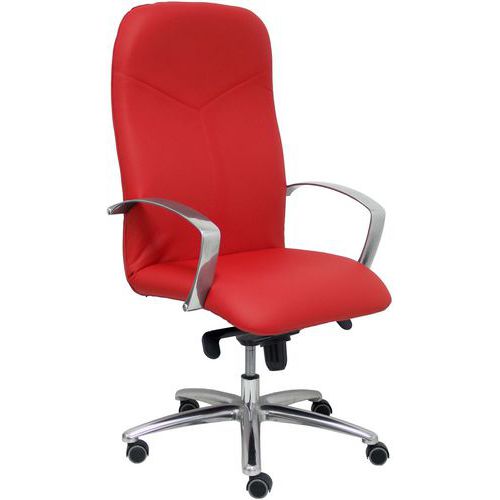 Fauteuil De Direction Caudete Similicuir - Rouge