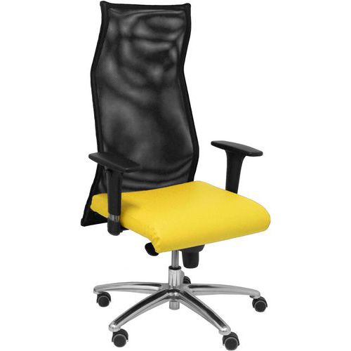 Fauteuil De Direction Sahuco Similicuir - Jaune