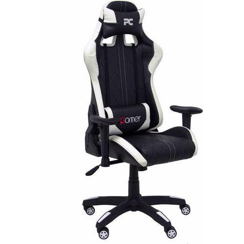 Fauteuil De Gaming Paraiso Similicuir Noir/blanc