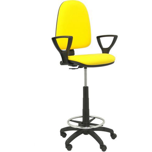 Tabouret Ayna à Bras Fixe - Roue Nylon - Jaune