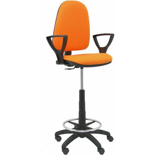 Tabouret Ayna à Bras Fixe - Roue Nylon - Orange
