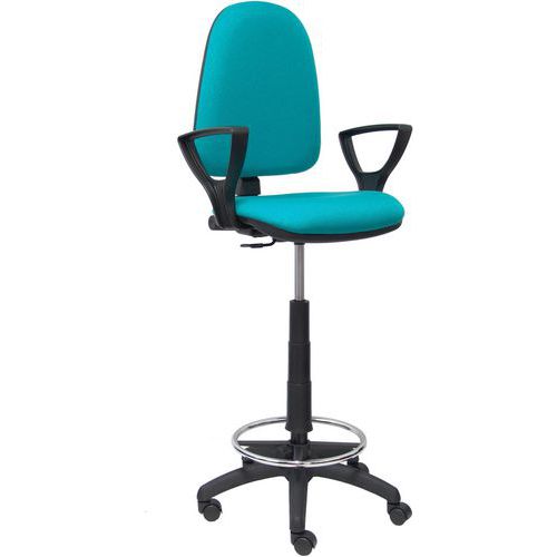 Tabouret Ayna à Bras Fixe - Roue Nylon - Turquoise