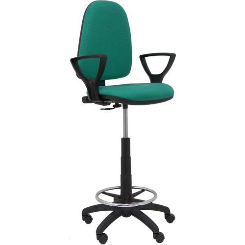 Tabouret Ayna à Bras Fixe - Roue Nylon - Vert Ã‰meraude