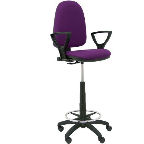 Tabouret Ayna à Bras Fixe - Roue Nylon - Violet