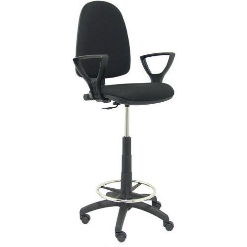 Tabouret Ayna à Bras Fixe - Roue Nylon - Noir