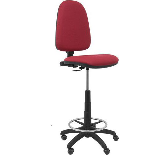 Tabouret Ayna Sans Accoudoirs - Roue Parquet - Bordeaux