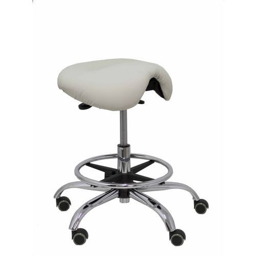 Tabouret Alatoz Similicuir - Gris Clair