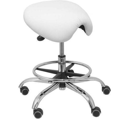 Tabouret Alatoz Similicuir - Blanc