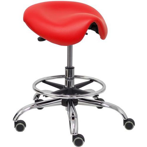 Tabouret Alatoz Similicuir - Rouge