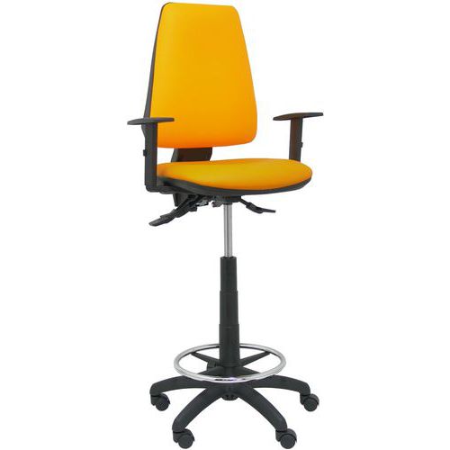 Tabouret Elche S Similicuir Accoudoirs Réglables Orange