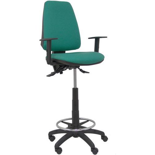 Tabouret Elche S Avec Accoudoirs Réglables - Vert Émeraude