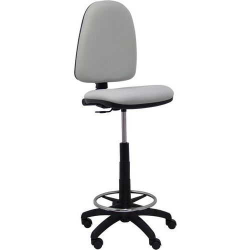 Tabouret Ayna Sans Accoudoirs - Roue Nylon - Gris Clair