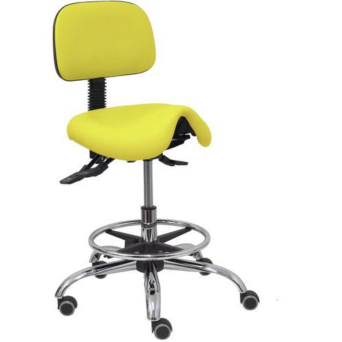 Tabouret Zarza En Similicuir - Jaune