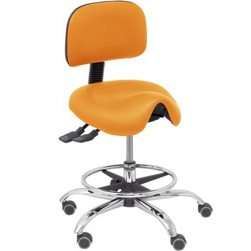 Tabouret Zarza En Similicuir - Orange