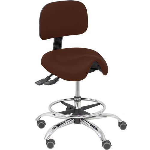 Tabouret Zarza En Similicuir - Brun