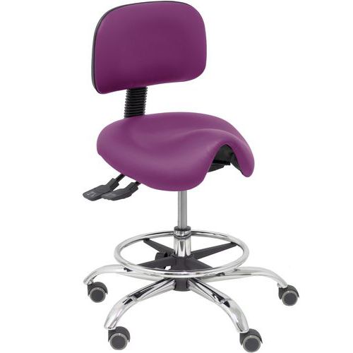 Tabouret Zarza En Similicuir - Violet