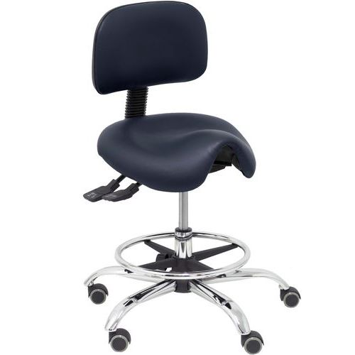 Tabouret Zarza En Similicuir - Noir