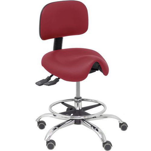 Tabouret Zarza En Similicuir - Bordeaux