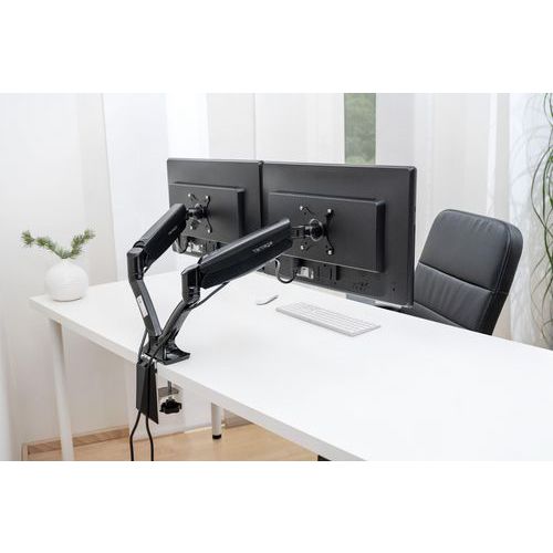 Double Bras Porte Écran Articulé Vantage Vérin Gaz A Ressort