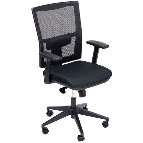 Siège Ritz Dos Résil Nr Ac. Réglabl Avec Régla. Lomb. Noir