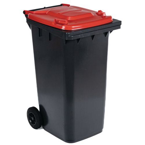 Conteneur Mobile Tri Des Déchets - 240 L - Rouge - Manutan