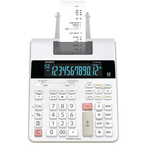 Calculatrice Imprimante Casio Fr-2650rc-w-eh - 12 Chiffres