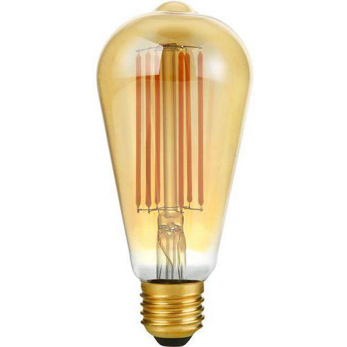 Ampoule Rustika St64 Led E27 550 Lm 6.5w Coloris Doré