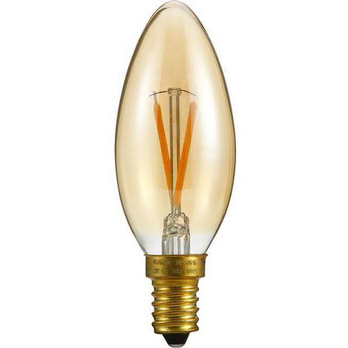 Ampoule Bougie Led C35x100 E14 2w 100 Lm Doré