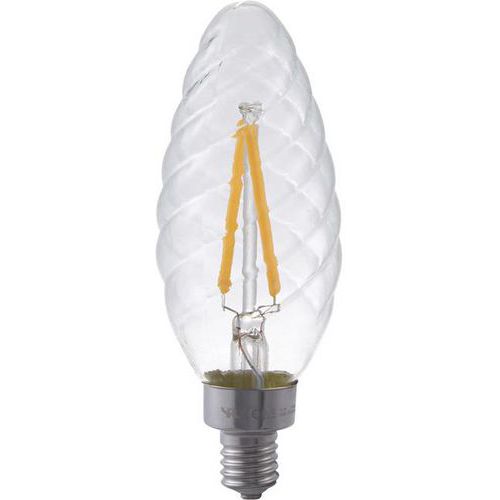 Ampoule Bougie Torsadée Led E14 C35 2w 160 Lm Clair