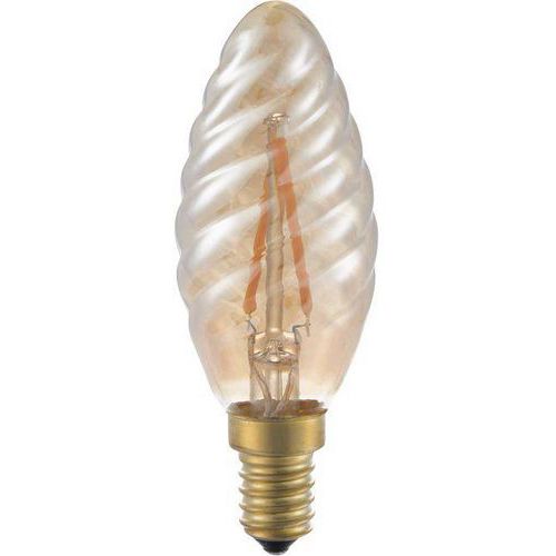 Ampoule Bougie Torsadée Led E14 C35 2w 140 Lm Doré