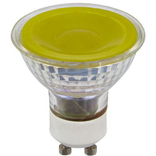Spot Led Gu10 Mr16 En Verre Jaune Non-dimmable