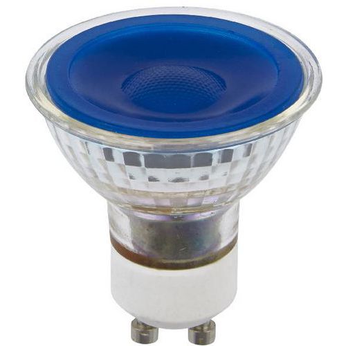 Spot Led Gu10 Mr16 En Verre Bleu Dimmable