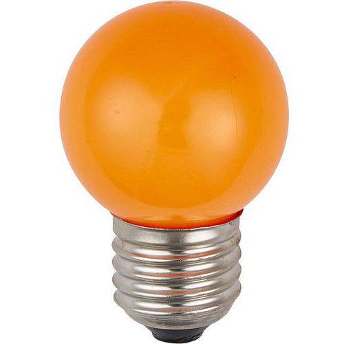 Ampoule Led E27 G45x72 1w Coloris Orange Opale