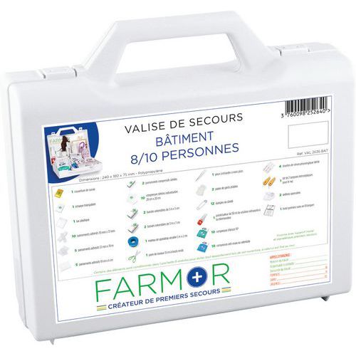 Valise De Secours Bâtiment 8/10 Personnes