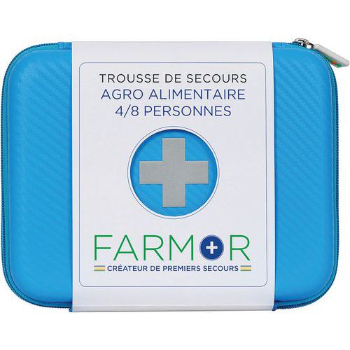 Trousse De Secours Agro-alimentaire 4/8 Pers. En Pu Bleu