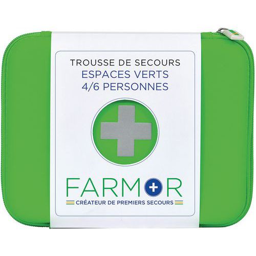 Trousse De Secours Espaces Verts 4/6 Personnes En Pu Vert