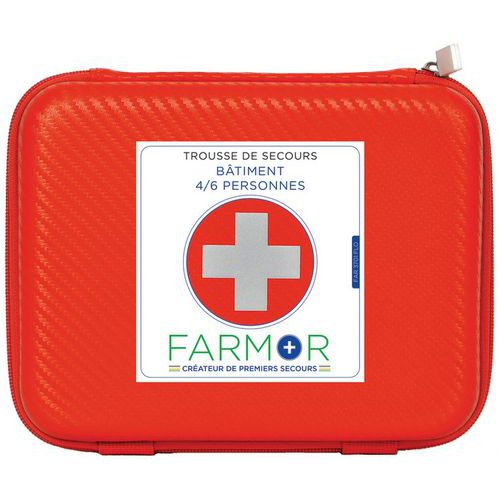 Trousse De Secours Bâtiment 4/6 Personnes Pu Orange Fluo