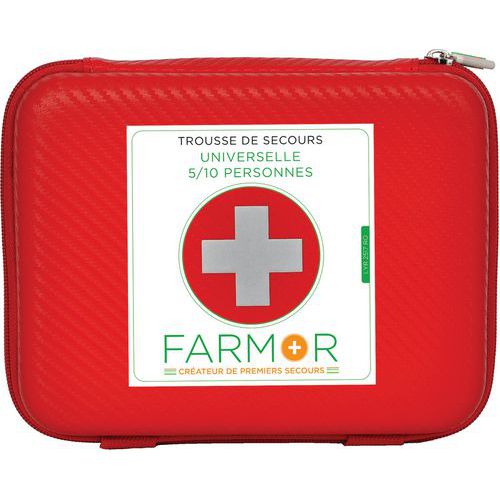 Trousse De Secours 5/10 Personnes En Pu Rouge