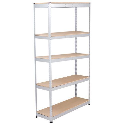 Rayonnage D'entrepot Rapid 1 1980x1525x610 Zingue 5 Tablettes