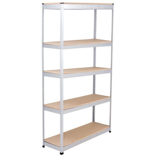 Rayonnage D'entrepot Rapid 1 1980x1525x915 Zingue 5 Tablettes