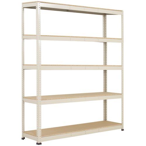 Rayonnage Manutan Rapid 1 2440x2440x455 5 Tablettes Agglo Époxy Gris