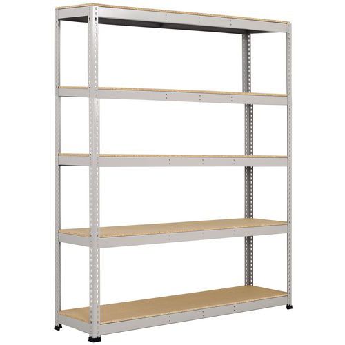 Rayonnage Manutan Rapid 1 2440x2440x455 5 Tablettes Agglo Zingué