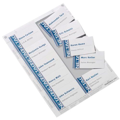 Durable 1 Planche De Bristols Pour Badges