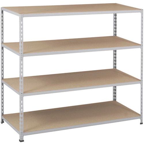 Rayonnage Manutan Rapid 2 1980x1525x610 Zingué - 4 Niveaux