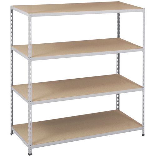 Rayonnage Manutan Rapid 2 1830x1220x455 Zingué - 4 Niveaux