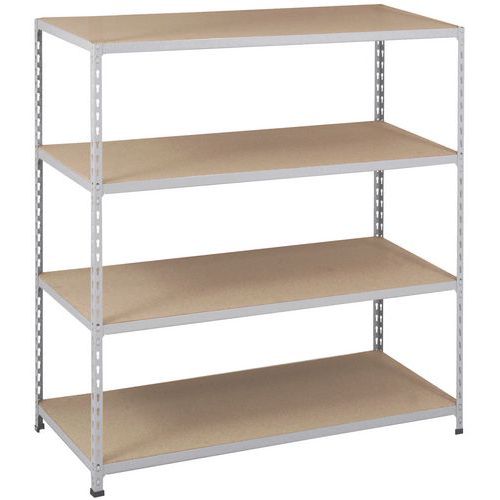 Rayonnage Manutan Rapid 2 1830x1220x610 Zingué - 4 Niveaux