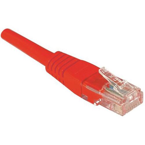 Cordon RJ45 catégorie 5e U/UTP rouge - 1 m Cordon RJ45 catégorie 5e U/UTP rouge - 1 m